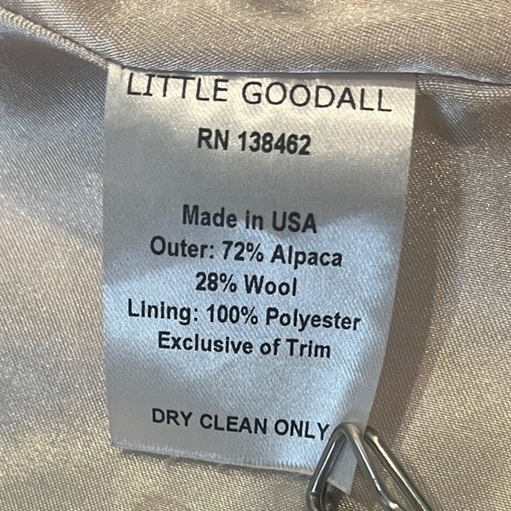 Little Goodall Girls Size 5 Pale Pink Faux Fur Pea Coat - Picture 3 of 14